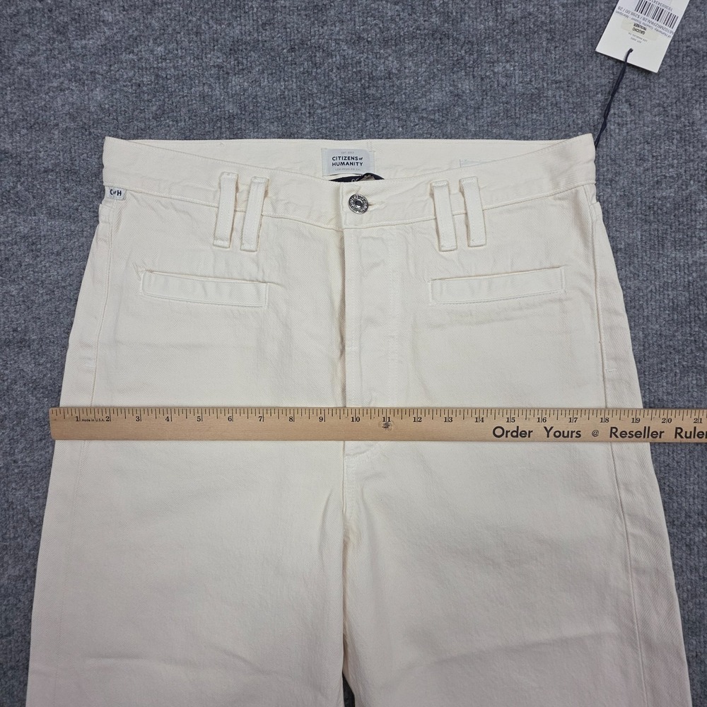 Citizens of Humanity Gaucho Trousers Pants Women's 28 Ivory Wide Leg NWT *Marks - Picture 16 of 16